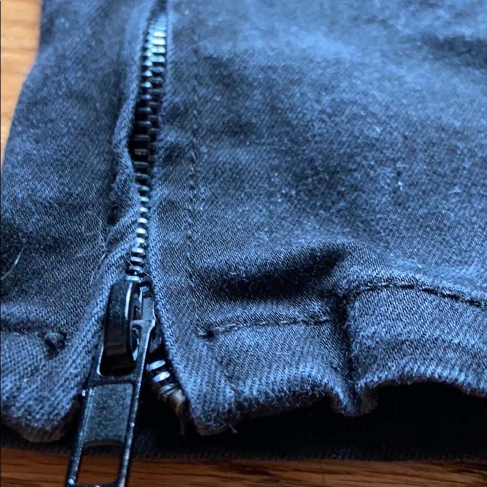 Black Denim Ex-Pent high rise skinny, zip ankle - Picture 3 of 11